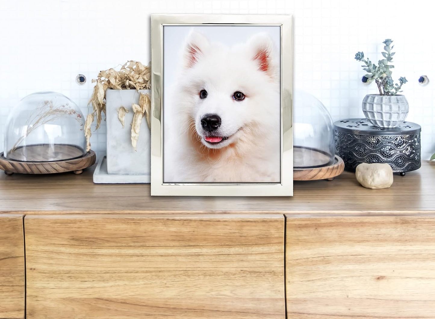 DECANIT 8x10 Picture Frames Silver Metal Photo Frames For Tabletop Display and Wall Decoration-Best Gifts For Family